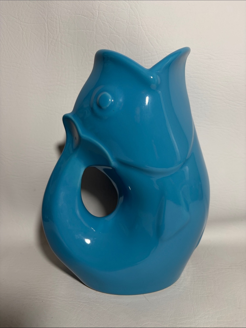 Gurgle Pot VTG 2006 Peacock Blue Holds 46 Ounces